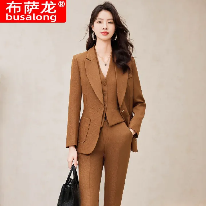 S-3XL New Arrival Women'S Single Formal Regular Fit Button Elegant Slim Business suits Women Windbreaker Suits Professional