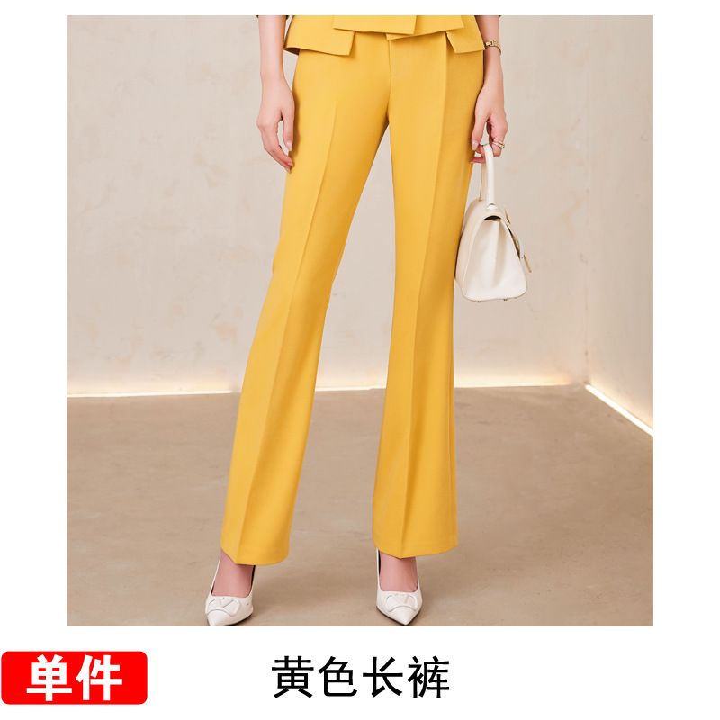 Factory sales jacket slim women's solid color high-quality long sleeve Blazer trousers suit office business suit