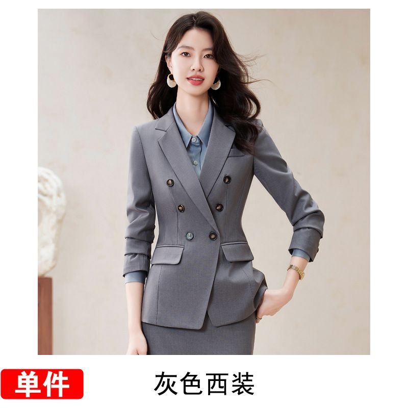 High-quality 3 Piece Set Double-breasted Formal Pant Suit Office Lady Uniform Designs Women Keep Slim Blazer and Pant
