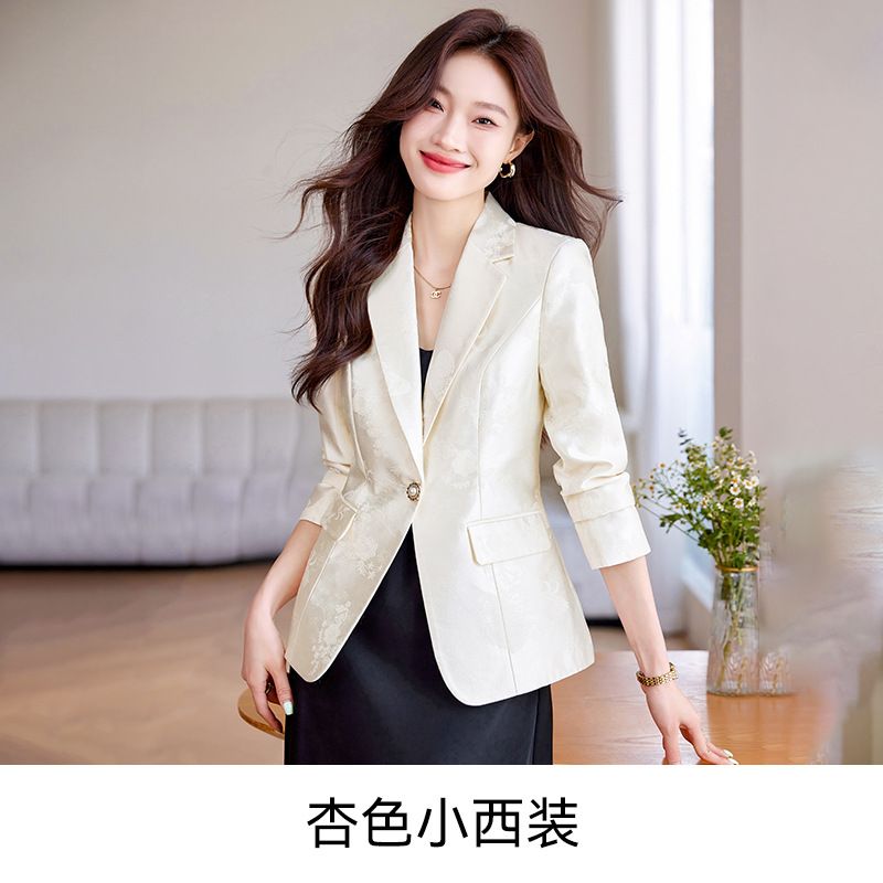 Wholesale Spring Autumn Ladies Blazer Office Fashion Design Metal Buttons Women Suit Jacket