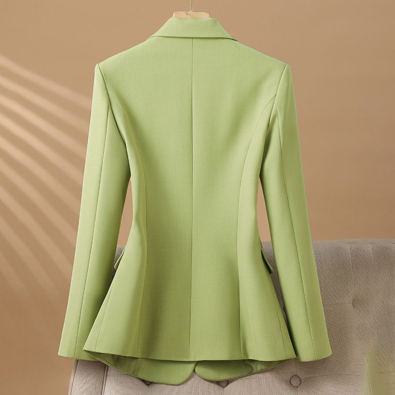 Women Lady Suit Coat Matching Chiffon Three Quarter Sleeve Thin Coat Solid Color Jacket Suit Lapel Diamond V-neck Elegant Coat