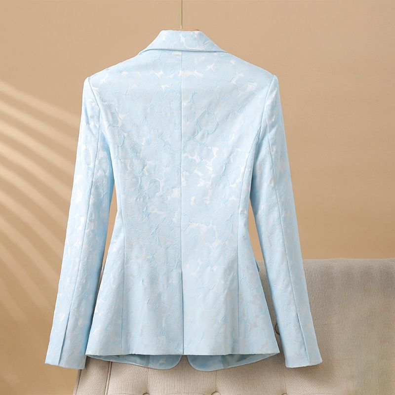 WholesaleSpring Autumn Ladies Blazer Office Fashion Design Metal Buttons Women Suit Jacket