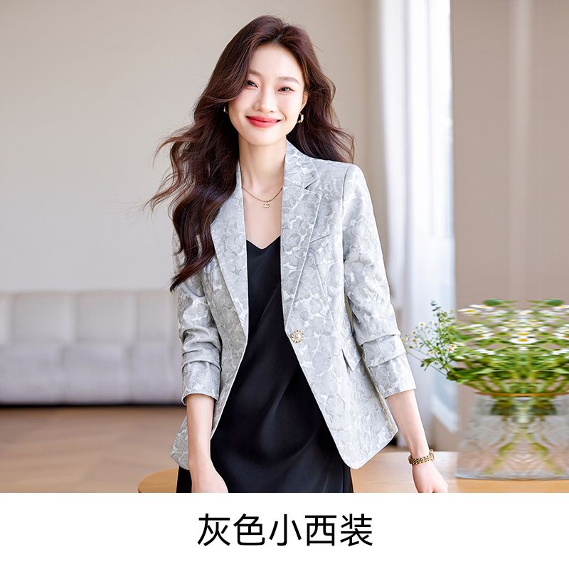 WholesaleSpring Autumn Ladies Blazer Office Fashion Design Metal Buttons Women Suit Jacket