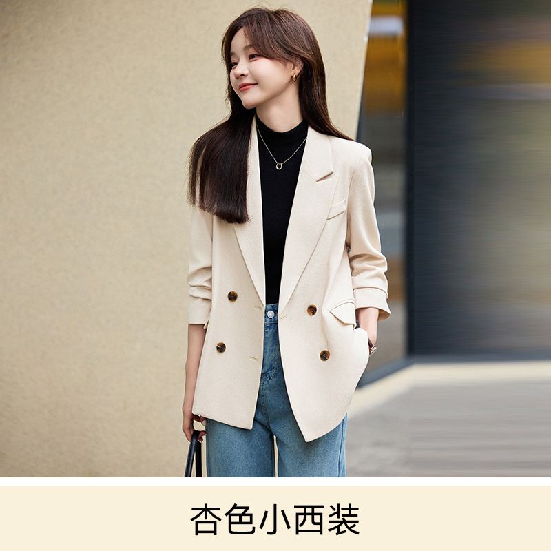 New autumn and winter women's suit solid double breasted long sleeve fashionable women's Blazer