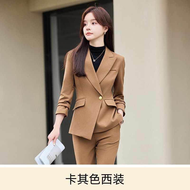 China Manufacture Minimalist Style Anti-wrinkle Blazer and Trouser Women Business Suits