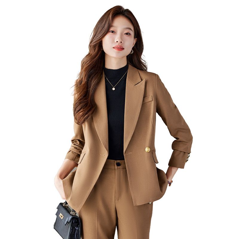 China Manufacture Minimalist Style Anti-wrinkle Blazer and Trouser Women Business Suits