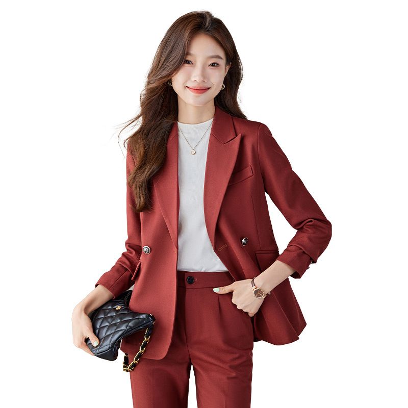 Fashion Manufacturer Long Sleeve Solid Elegant Girls' Top White Suit Women's Set Office Blazer