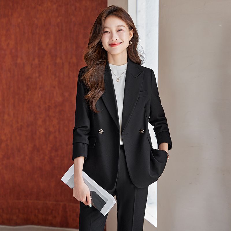 Fashion Manufacturer Long Sleeve Solid Elegant Girls' Top White Suit Women's Set Office Blazer