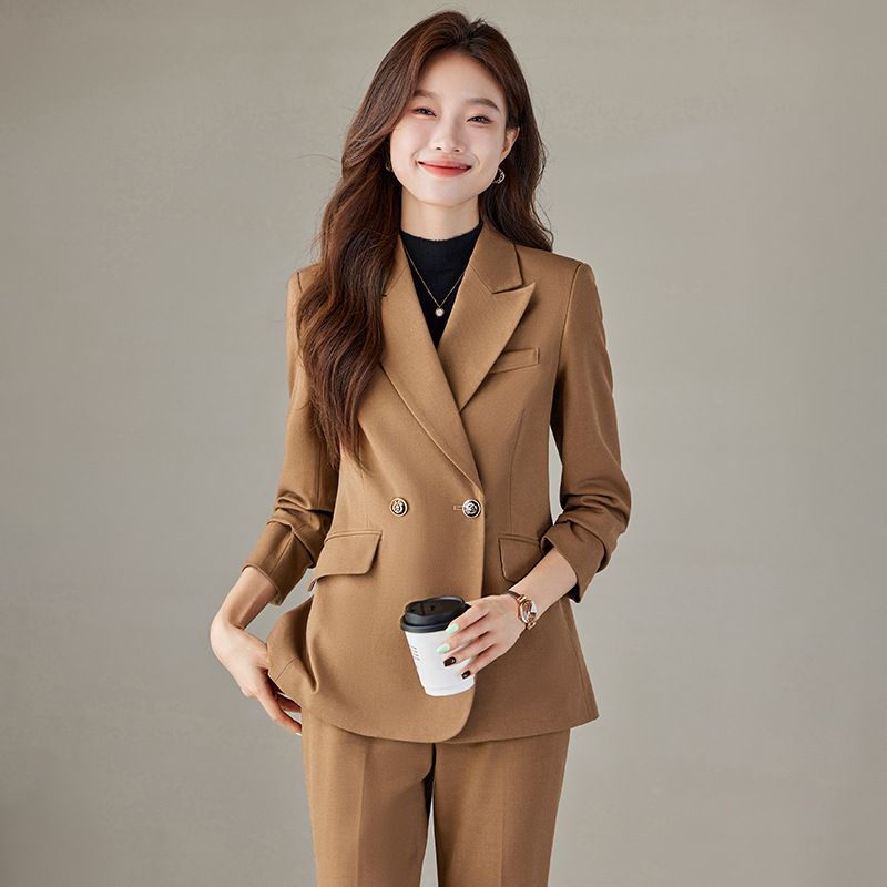Fashion Manufacturer Long Sleeve Solid Elegant Girls' Top White Suit Women's Set Office Blazer