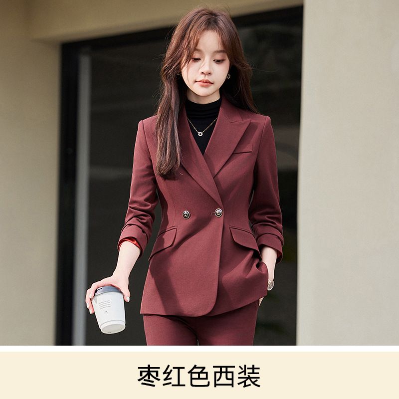 Fashion Manufacturer Long Sleeve Solid Elegant Girls' Top White Suit Women's Set Office Blazer