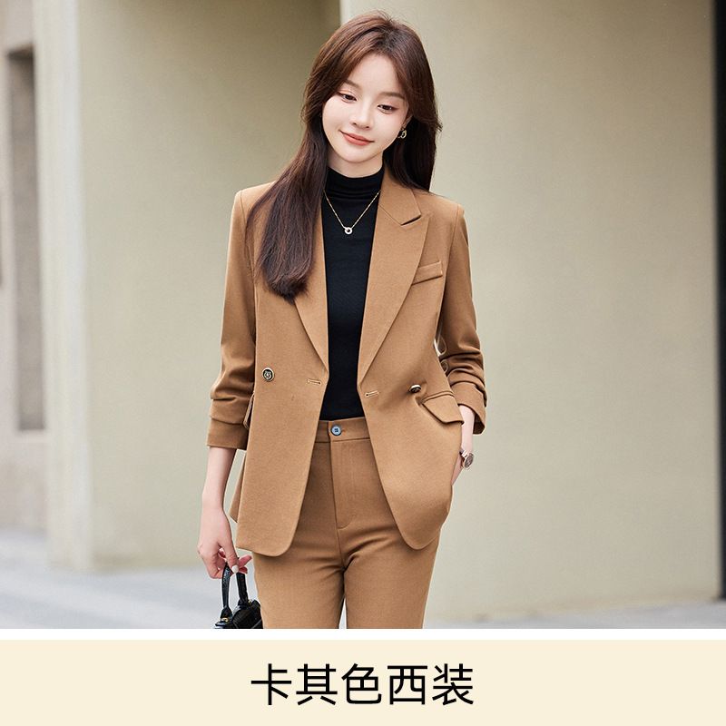 Fashion Manufacturer Long Sleeve Solid Elegant Girls' Top White Suit Women's Set Office Blazer