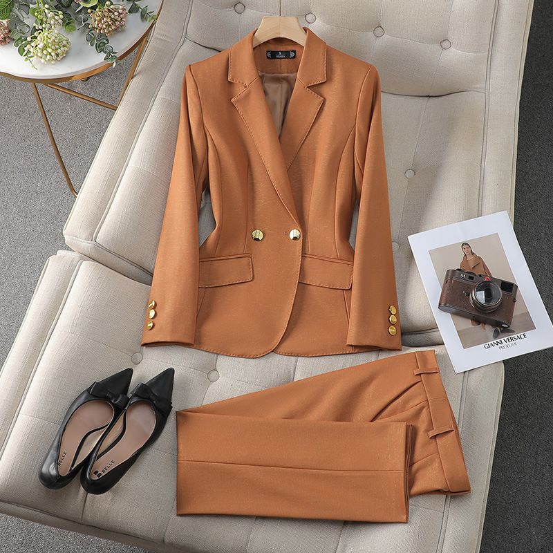 High quality fashion women's sports jacket business Tailcoat women's formal Blazer and trousers two-piece suit