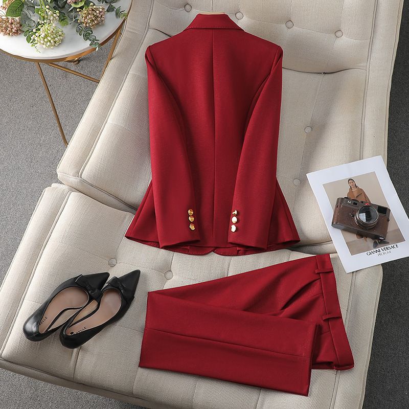 High quality fashion women's sports jacket business Tailcoat women's formal Blazer and trousers two-piece suit