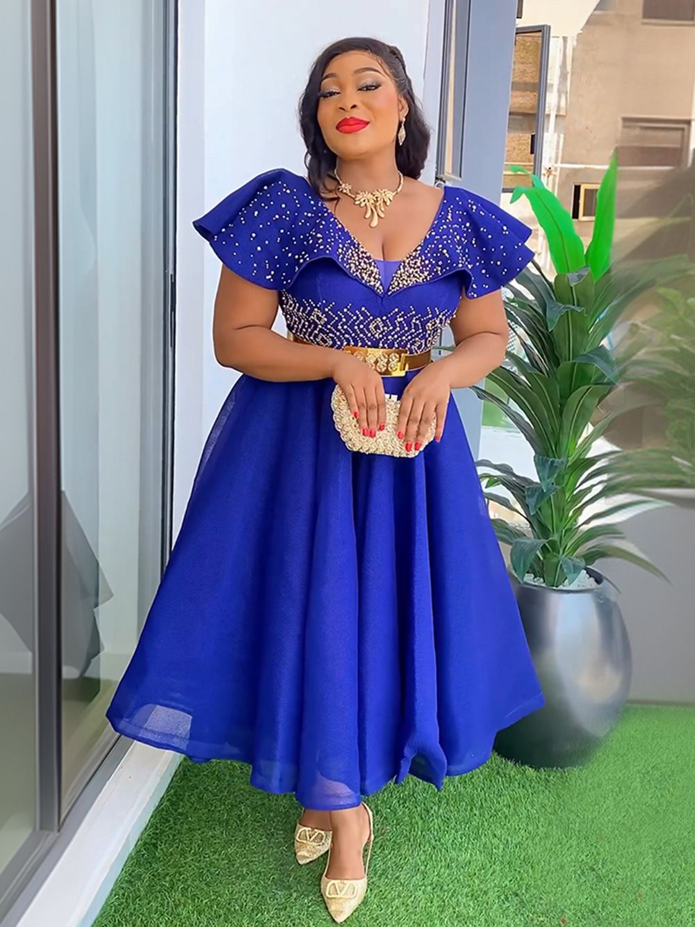 Plus Size African Wedding Party Dresses for Women New Dashiki Ankara Evening Gown Elegant Turkey Outfit Robe Africa Clothes