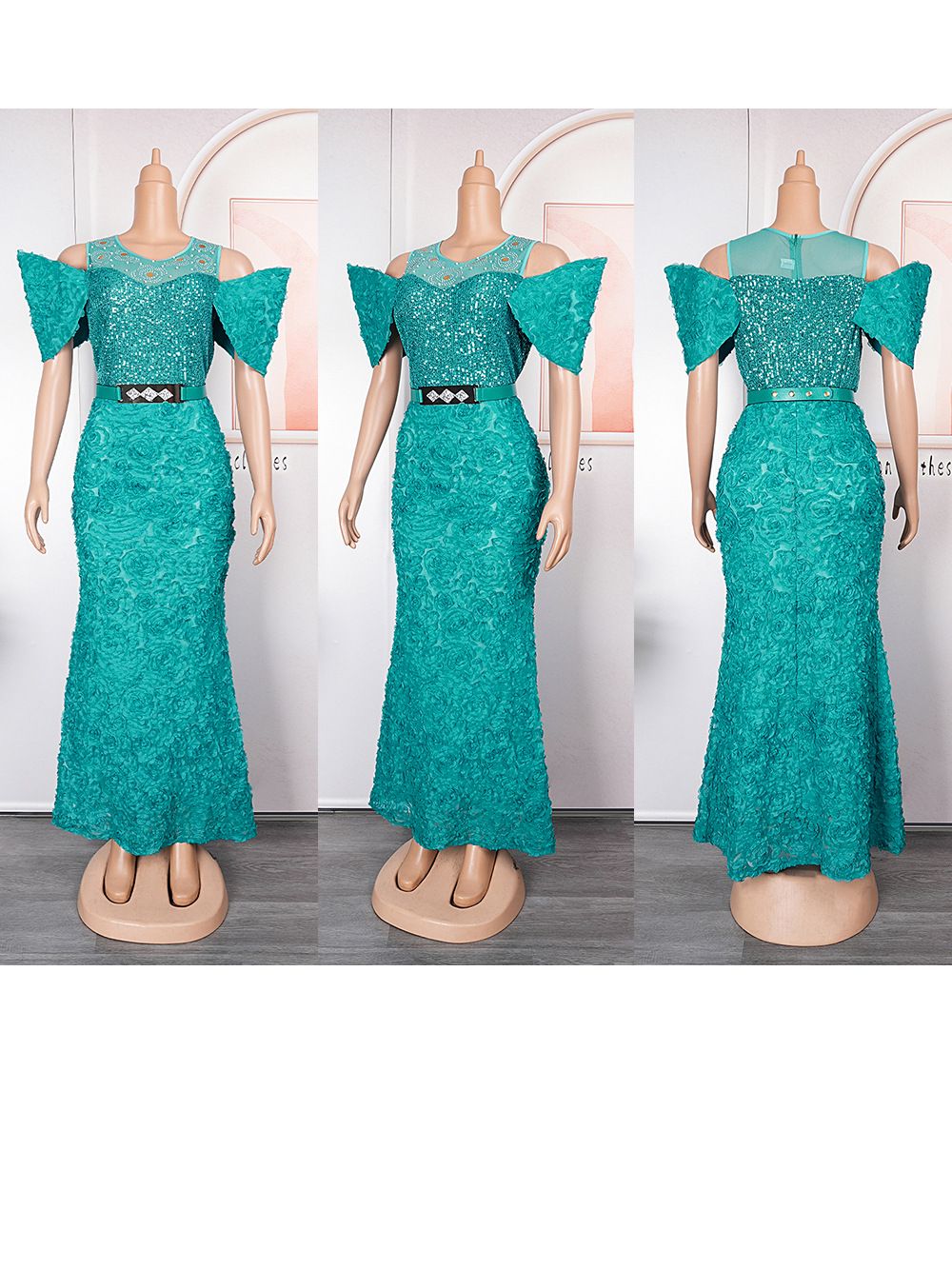 African Clothes Plus Size Evening Dresses for Women African Luxury Sequin Elegant Wedding Party Long Dress Ankara Clothing