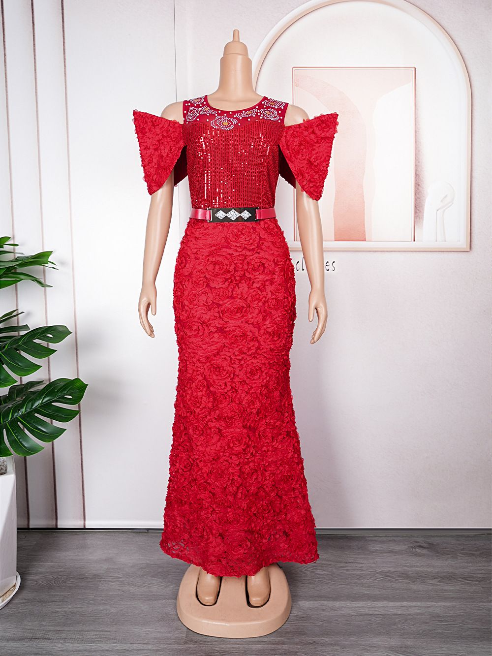 African Clothes Plus Size Evening Dresses for Women African Luxury Sequin Elegant Wedding Party Long Dress Ankara Clothing