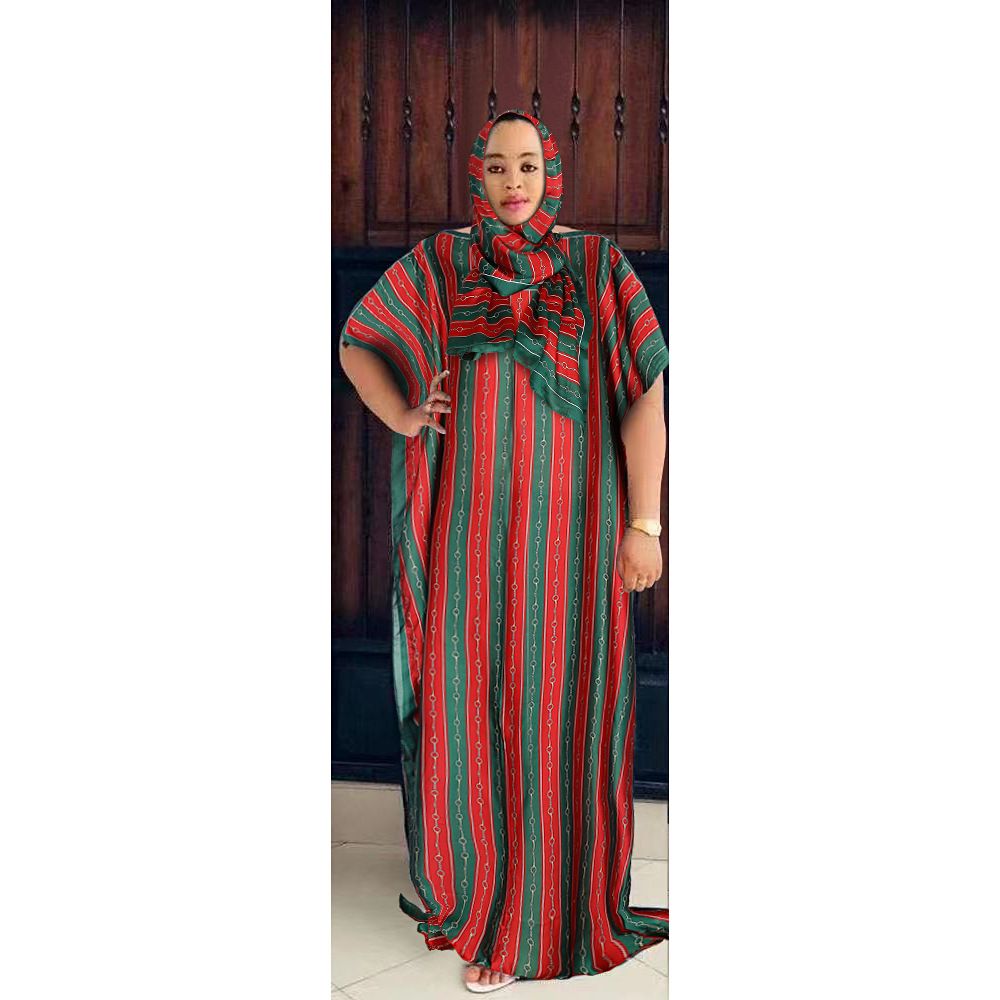 Print Casual Women Summer Long Maxi Dress Beachwear 100% Cotton Plus Size V- Neck Dresses For Women