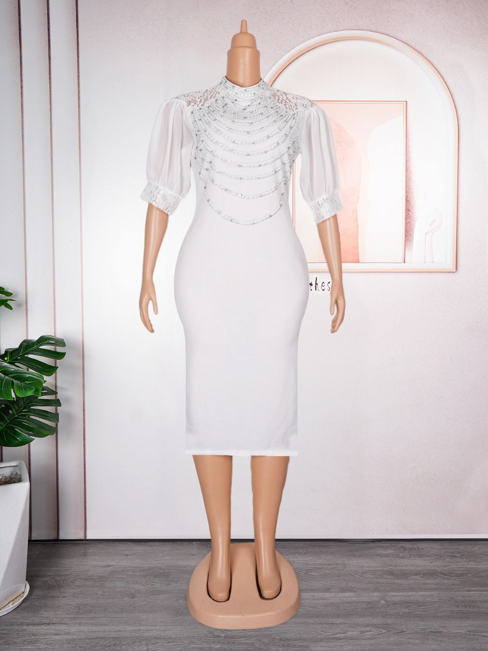 Elegant African Dresses for Women Summer Africa Clothing Puff Sleeve Wedding Party Dress Dashiki Ankara Turkey Outfits Robe