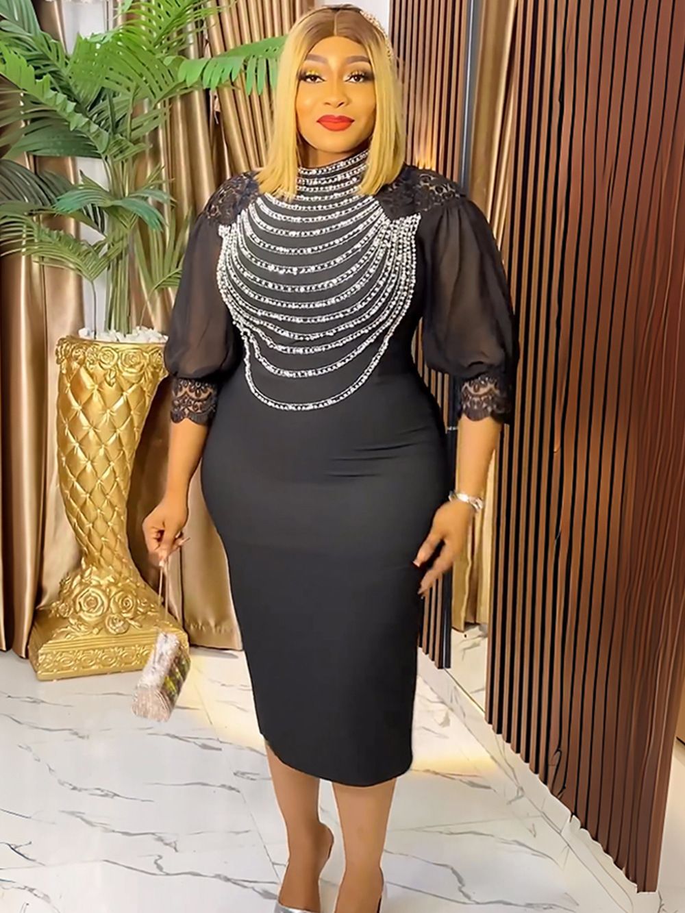 Elegant African Dresses for Women Summer Africa Clothing Puff Sleeve Wedding Party Dress Dashiki Ankara Turkey Outfits Robe