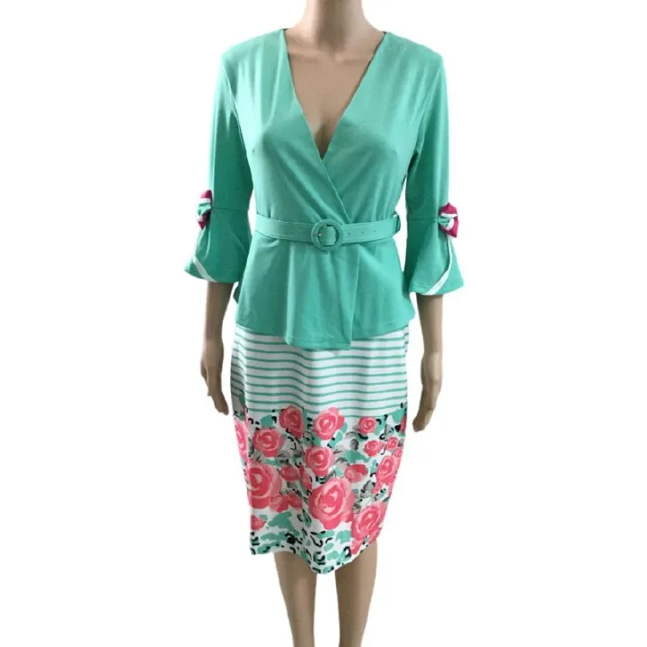 New Arrival African Women Dresses Plus Size African dresses for Curvy Women Seven Sleeve Print Dresses