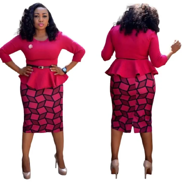 Women Formal Work Hot Sale Elegant Casual Dresses Women Pencil Dress woman fedora set