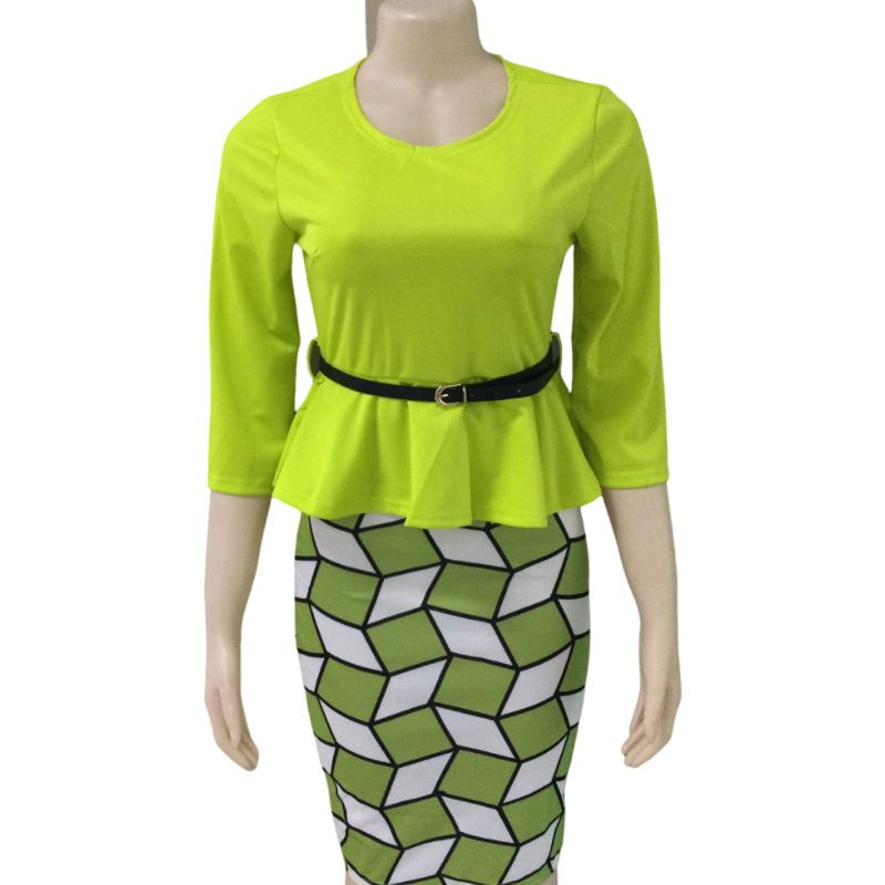 Women Formal Work Hot Sale Elegant Casual Dresses Women Pencil Dress woman fedora set