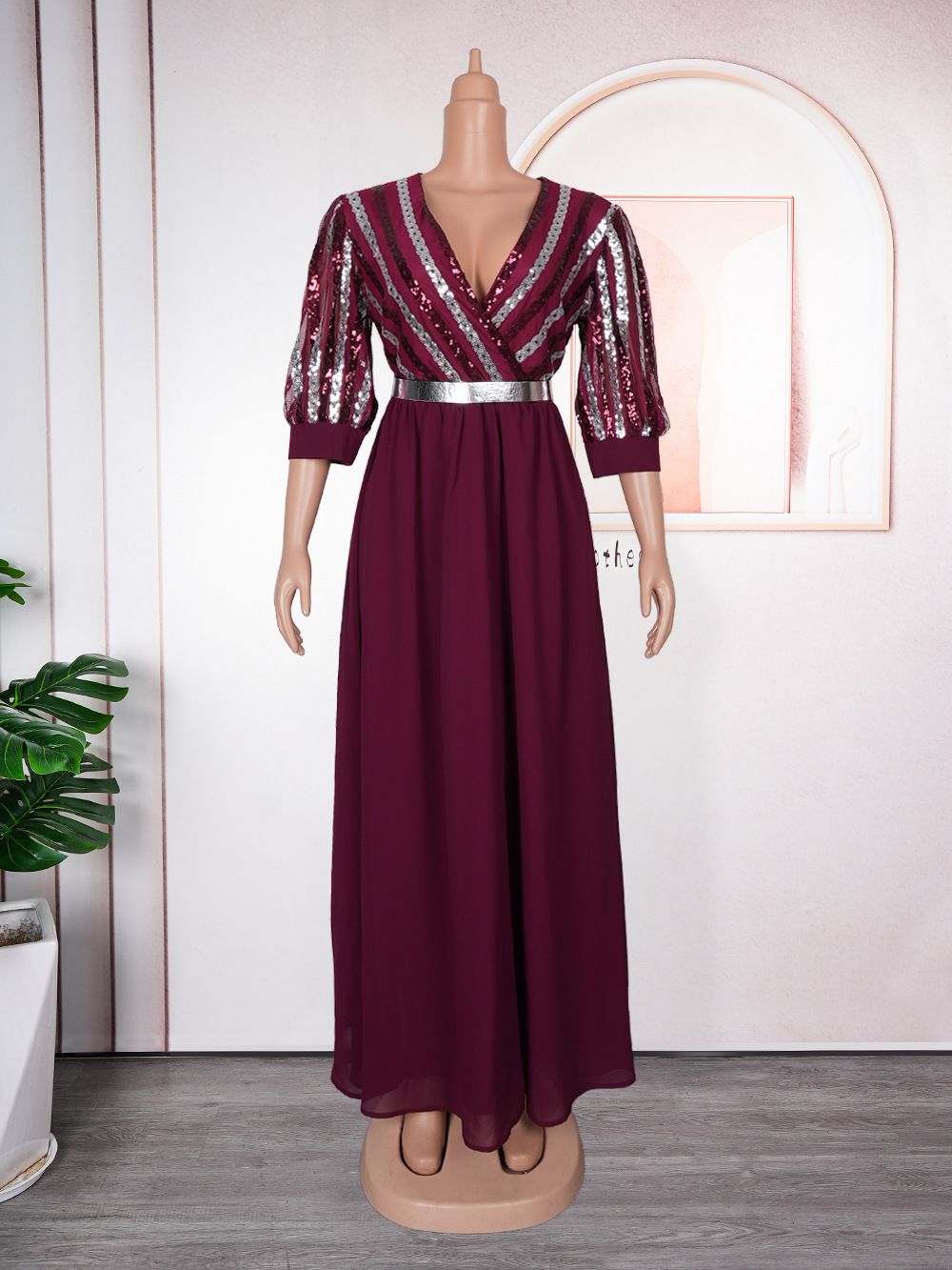 New African Women Plus Size Evening Dresses Wedding Party Luxury 2023 Sequin Gown Bodycon Dashiki Ankara Africa Clothing