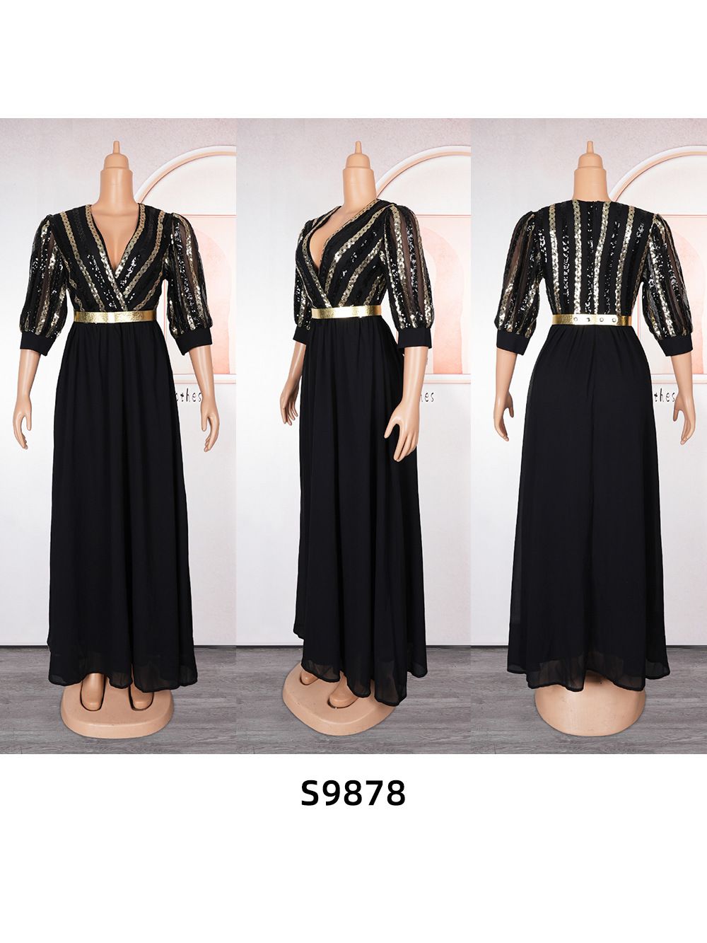 New African Women Plus Size Evening Dresses Wedding Party Luxury 2023 Sequin Gown Bodycon Dashiki Ankara Africa Clothing