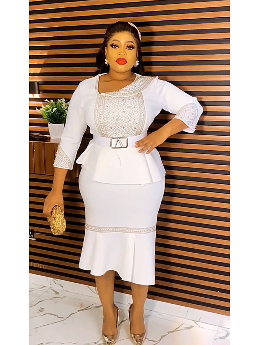 High Quality Fashion Design Wrapped Chest Jacquard Puff Sleeve Dress Banquet Party Gowns For Women Evening Dresses