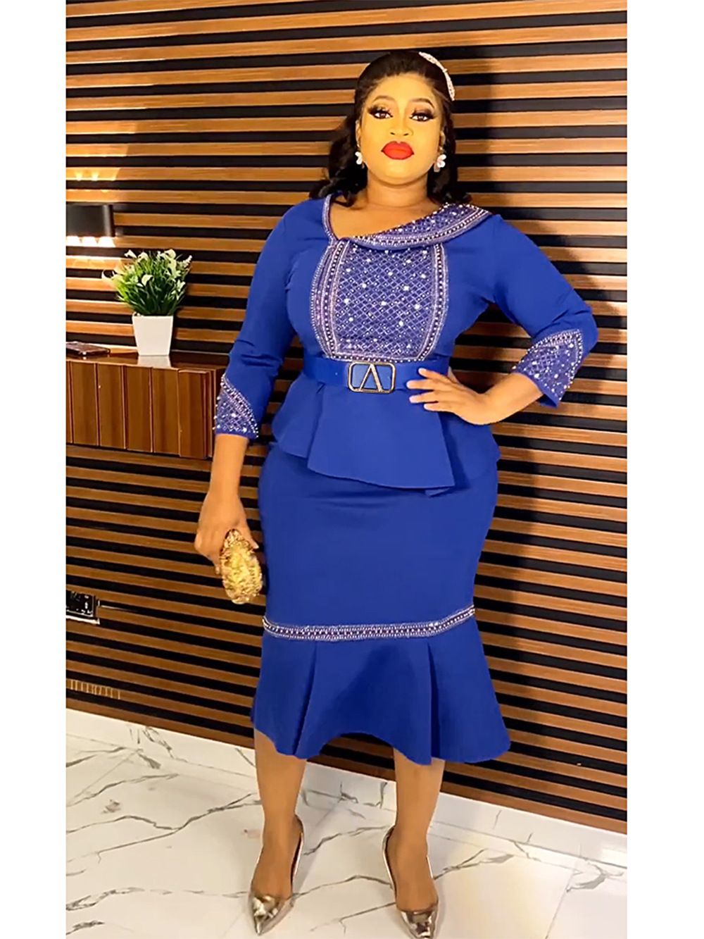 High Quality Fashion Design Wrapped Chest Jacquard Puff Sleeve Dress Banquet Party Gowns For Women Evening Dresses