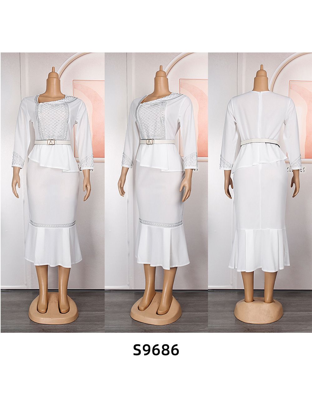 High Quality Fashion Design Wrapped Chest Jacquard Puff Sleeve Dress Banquet Party Gowns For Women Evening Dresses