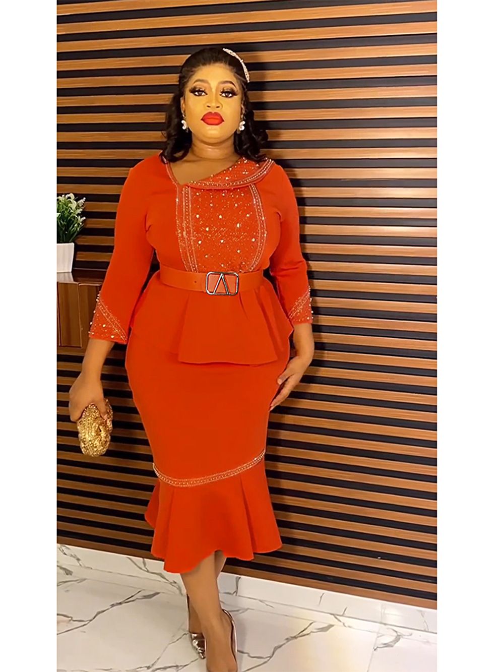 High Quality Fashion Design Wrapped Chest Jacquard Puff Sleeve Dress Banquet Party Gowns For Women Evening Dresses