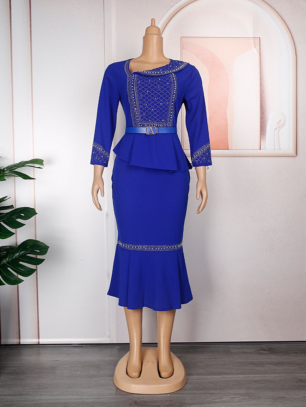 High Quality Fashion Design Wrapped Chest Jacquard Puff Sleeve Dress Banquet Party Gowns For Women Evening Dresses