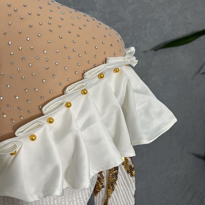 African Fishtail Elegant Skirt Dress Sequins Embroidery Long Sleeve slim Belt Dress Party Costumes For Women Maxi Evening Dress