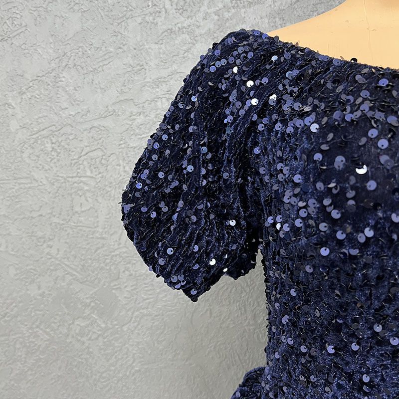 African Evening Sexy Dresses For Women Summer Off Shoulder Short Sleeve Mermaid Robe Wedding Party Luxury Sequin Dress Wear