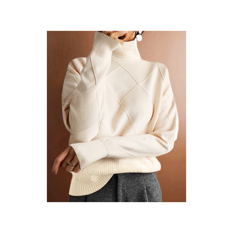 D&M Winter Knitting Plus Size Pullover Sweatshirt top Ladies Long Sleeve Tops Turtleneck Basic Jumpers Woman Clothes Sweaters