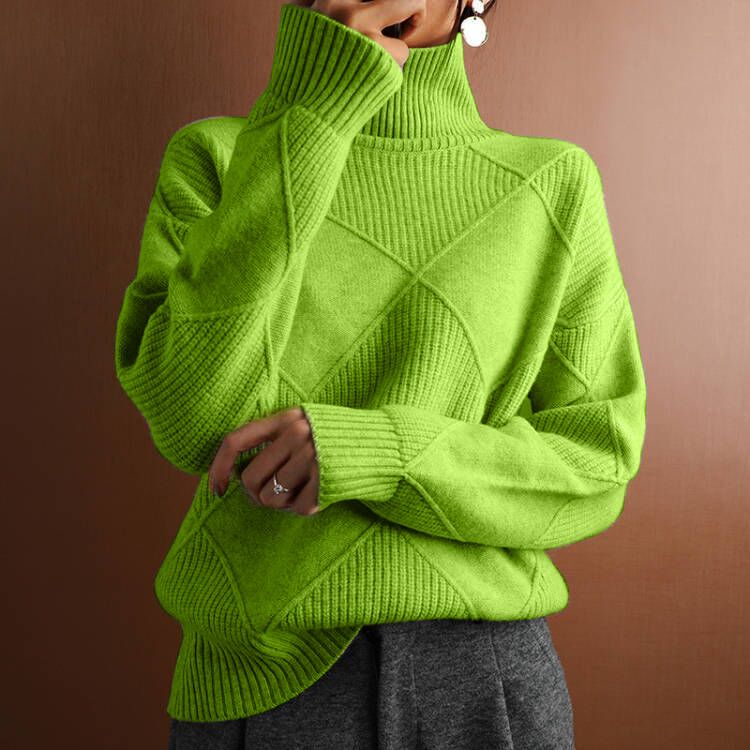 D&M Winter Knitting Plus Size Pullover Sweatshirt top Ladies Long Sleeve Tops Turtleneck Basic Jumpers Woman Clothes Sweaters