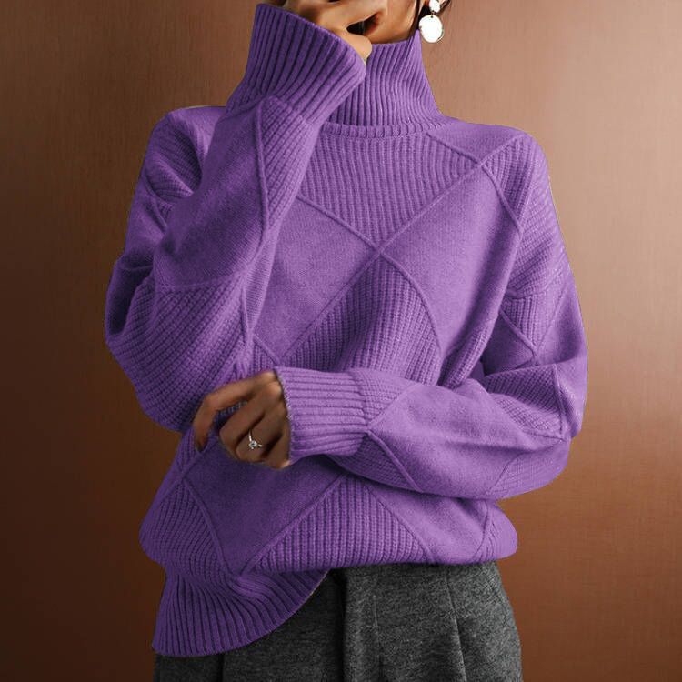 D&M Winter Knitting Plus Size Pullover Sweatshirt top Ladies Long Sleeve Tops Turtleneck Basic Jumpers Woman Clothes Sweaters