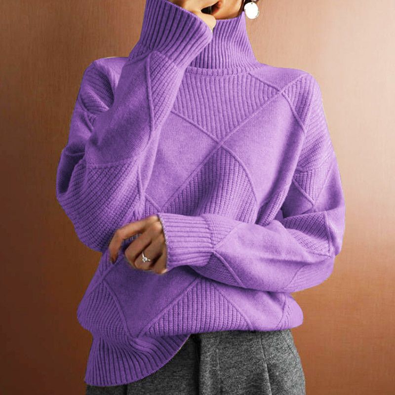 D&M Winter Knitting Plus Size Pullover Sweatshirt top Ladies Long Sleeve Tops Turtleneck Basic Jumpers Woman Clothes Sweaters