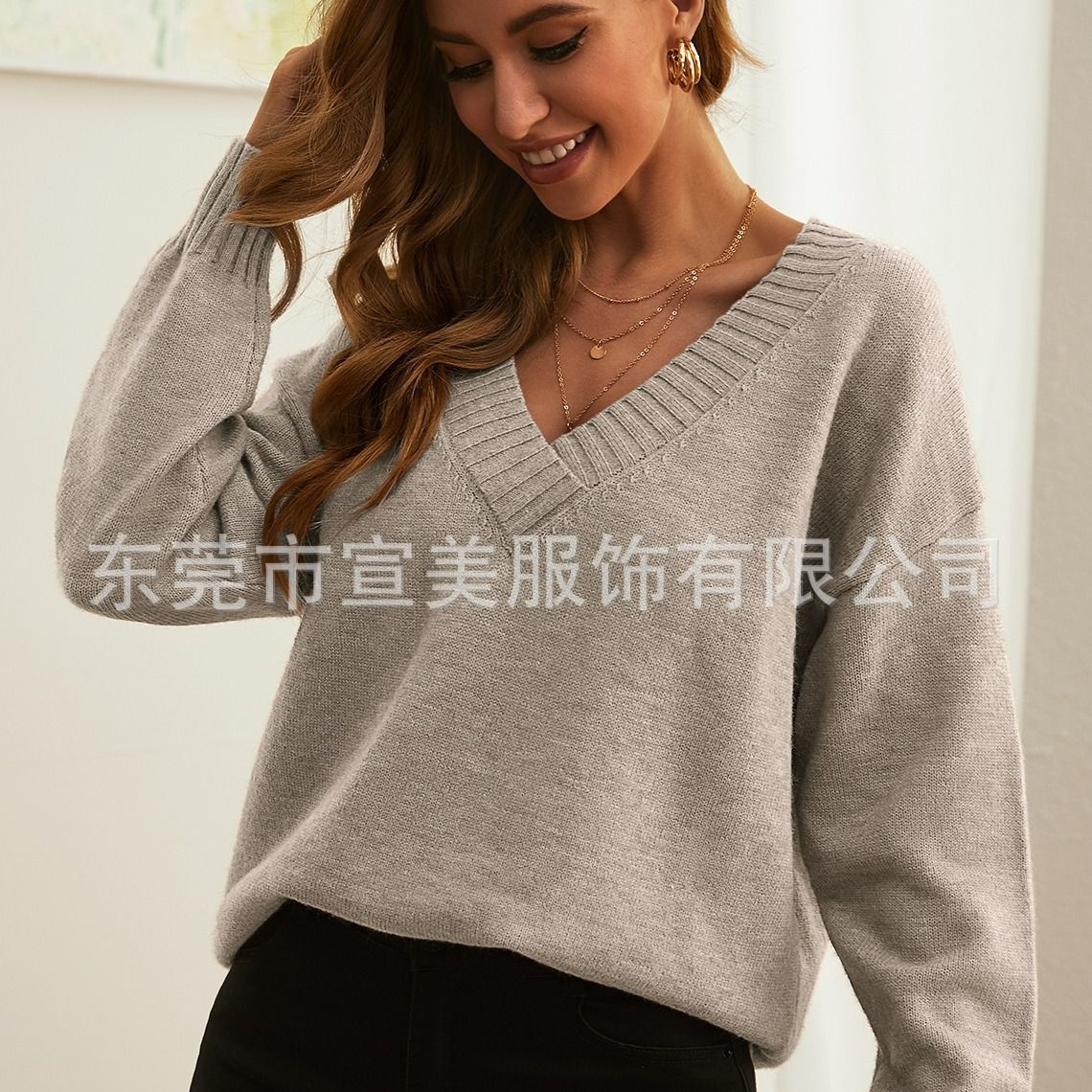 Custom Logo Crochet Tops Knitted Women Sweater Pullover Jumpers Handmade Machine Spring Women's Clothing