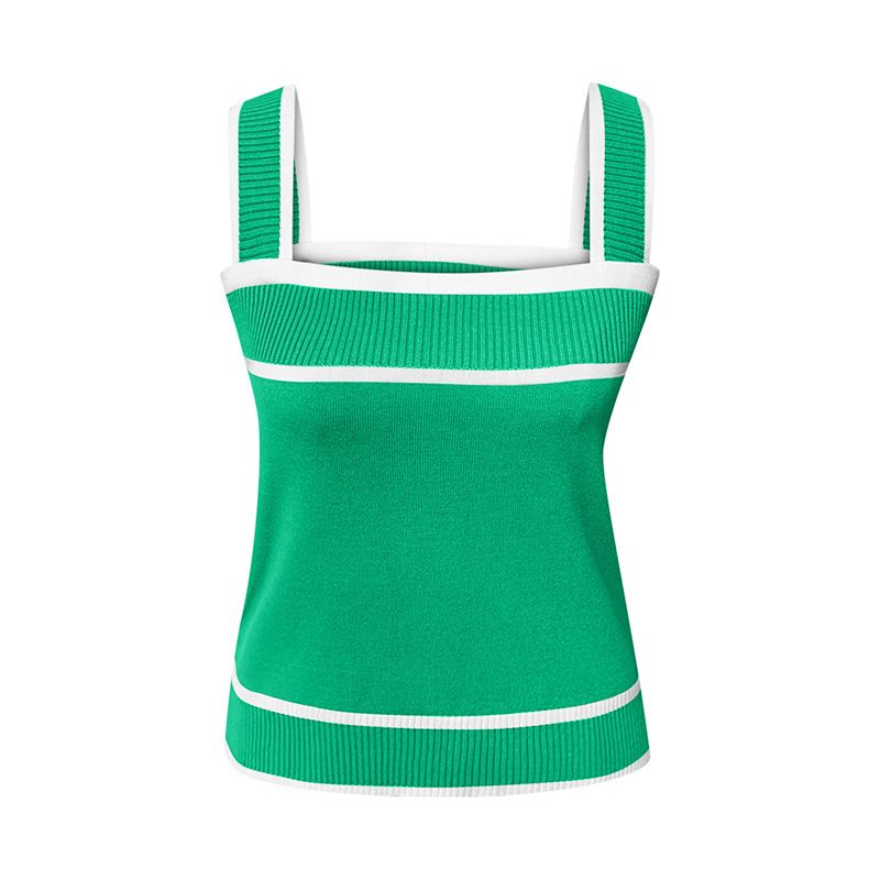 Custom women sweater knit vest Tank Tops girl short knitwear ladies vests camisole Knit Top sweater vest