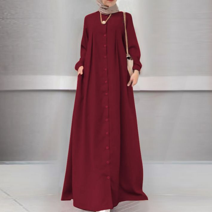 Malaysia Latest Abaya Women Traditional Muslim Clothing High Waist slim Abaya Dubai Women Muslim Dress