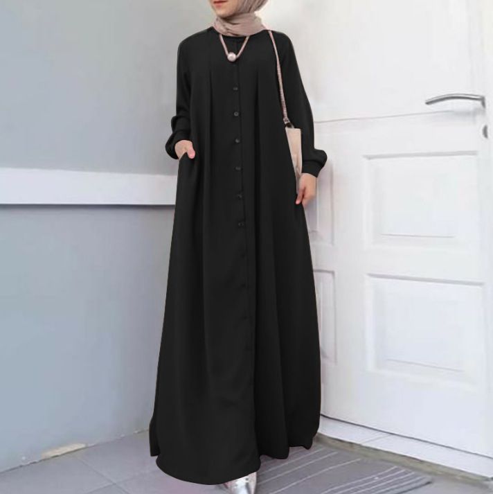 Malaysia Latest Abaya Women Traditional Muslim Clothing High Waist slim Abaya Dubai Women Muslim Dress