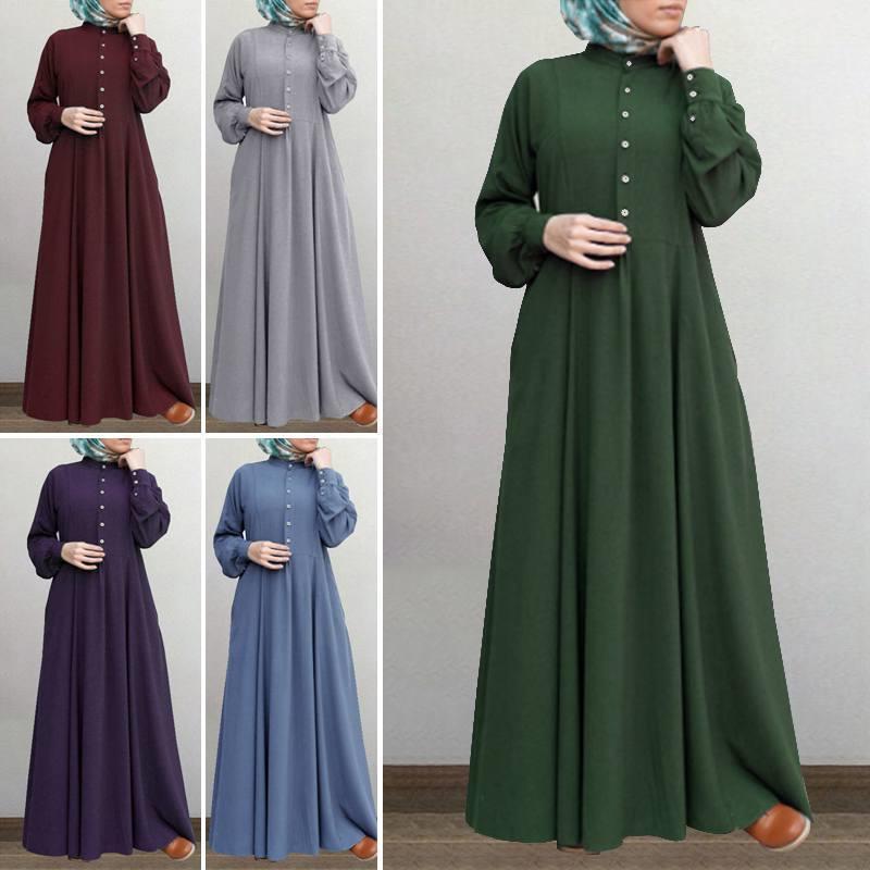 Plus-size Modest Church Islam Kaftan Chiffon Satin Hijab Jilbab Khimar Afghani Dubai Women Maxi Long Abaya Muslim Dress
