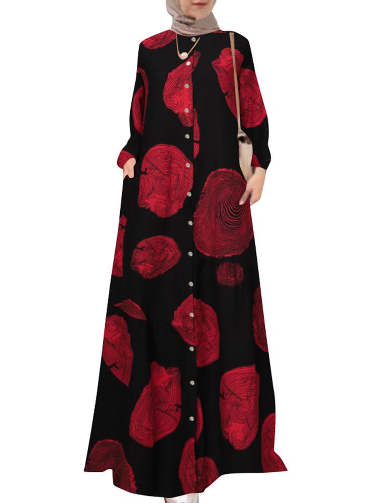 Muslim Round Neck Islamic Clothing Abaya clothing Islamic Fashion Clothing Dress Plus Size Arabic Turkey