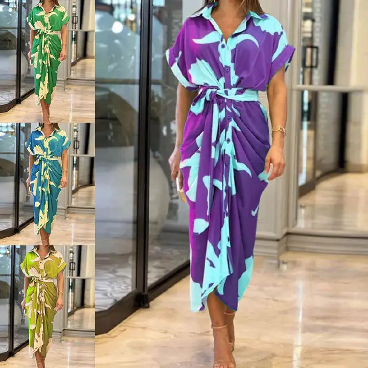 D&M Designer Summer Solid color Satins Bohemian Beach Dress Maxi Dress Women Sexy Elegant Beautiful ladies casual dresses