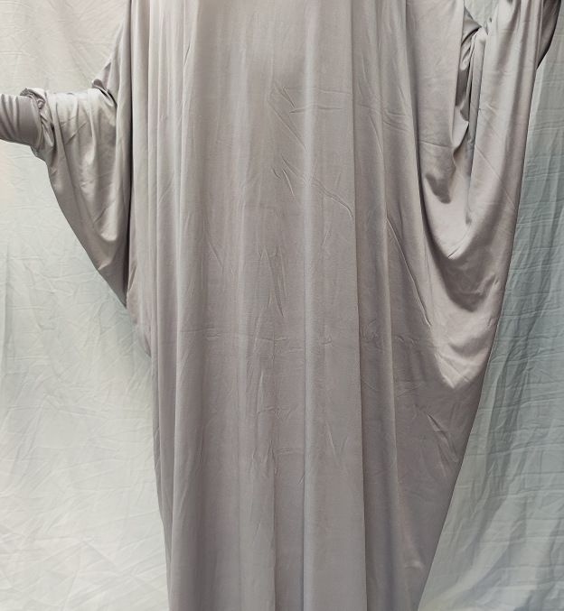 Muslim Middle East Solid Color Jersey Modest Fashion Bat Sleeve Hijab Robe Jilbab Abaya Islam Women Prayer Caftan Hooded Dress