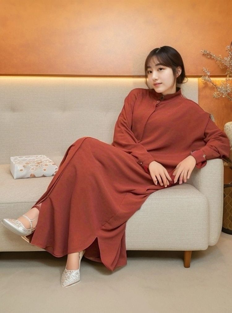 Muslim Abaya Clothing Muslim Fashion Bat Sleeve Long Dress Robe Women Wear Adults Islam Support Two Piece Abaya Set