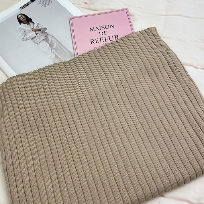 Autumn Winter Knit Pencil Skirt Women High Waist Elastic Skirts Womens Sexy Knitted Split Midi Skirt For Women