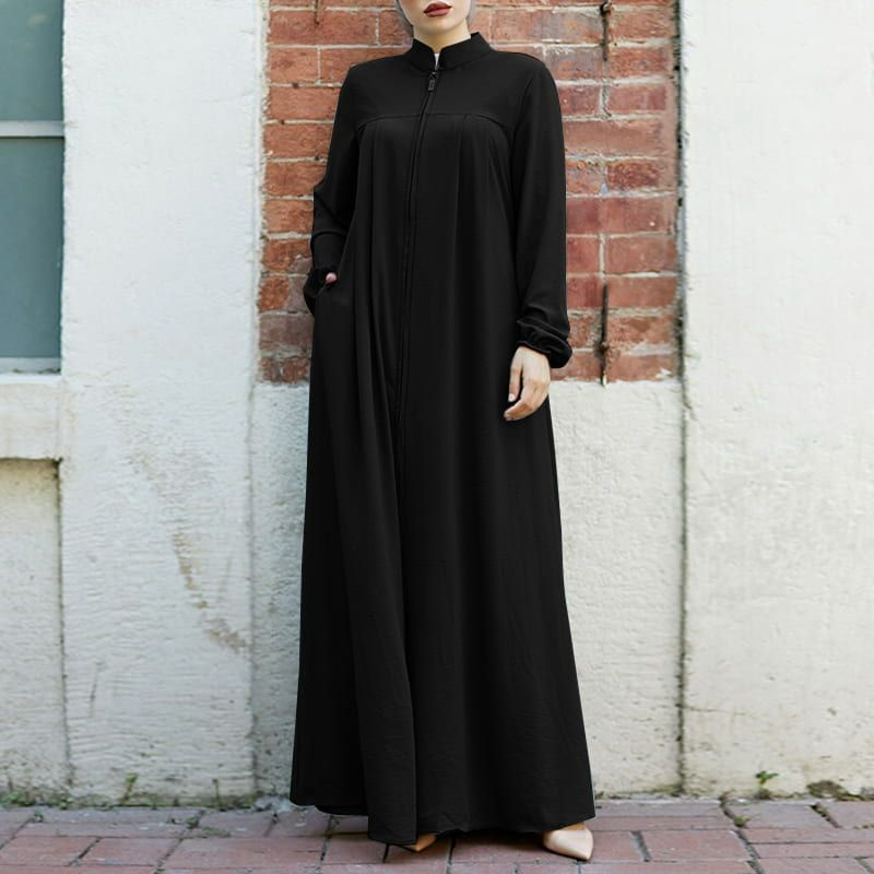 NEW Model Ramadan Prayer Muslim Cotton Abaya Solid Color Women Dubai Turkey Middle East Ladies Hijab Scarf Robe Dress Caftan